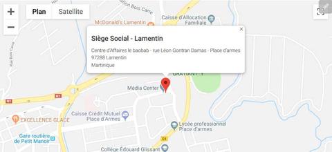  Plan d'accès de CMA, Le Lamentin, la Martinique